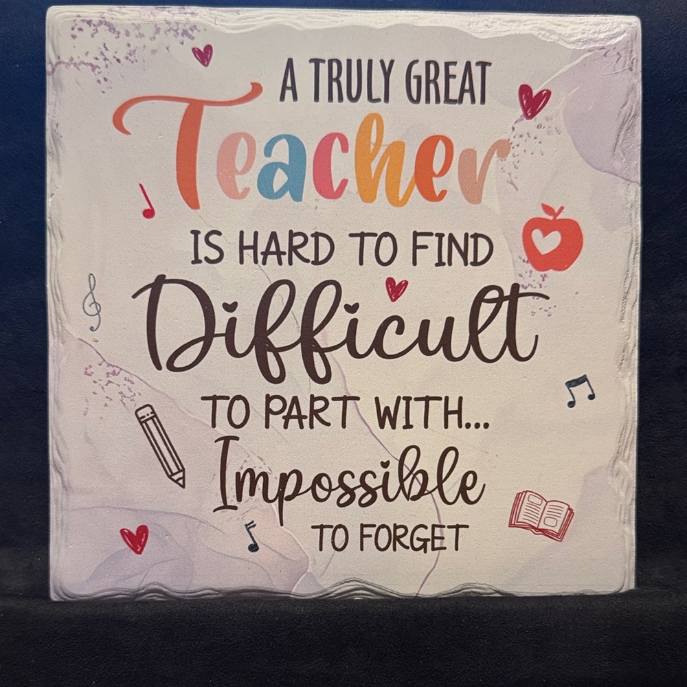 ⭐️⭐️$5  Inspirational Teacher Wall Decor Plaque - Multicolor